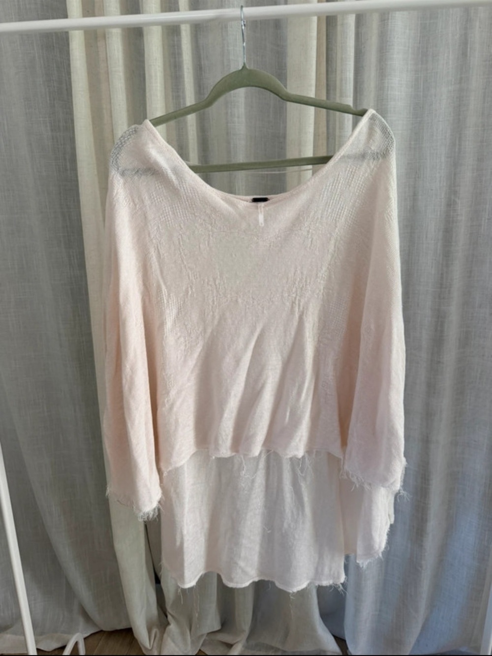 Light Pink Free People linen sweater